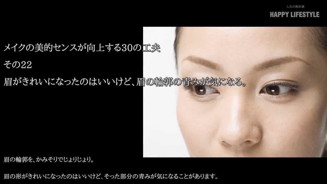 眉がきれいになったのはいいけど 眉の輪郭の青みが気になる メイクの美的センスが向上する30の工夫 Happy Lifestyle