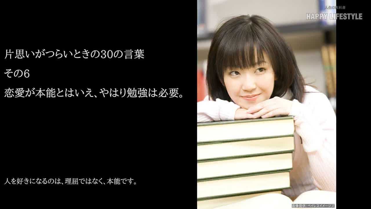 恋愛が本能とはいえ やはり勉強は必要 片思いがつらいときの30の言葉 Happy Lifestyle