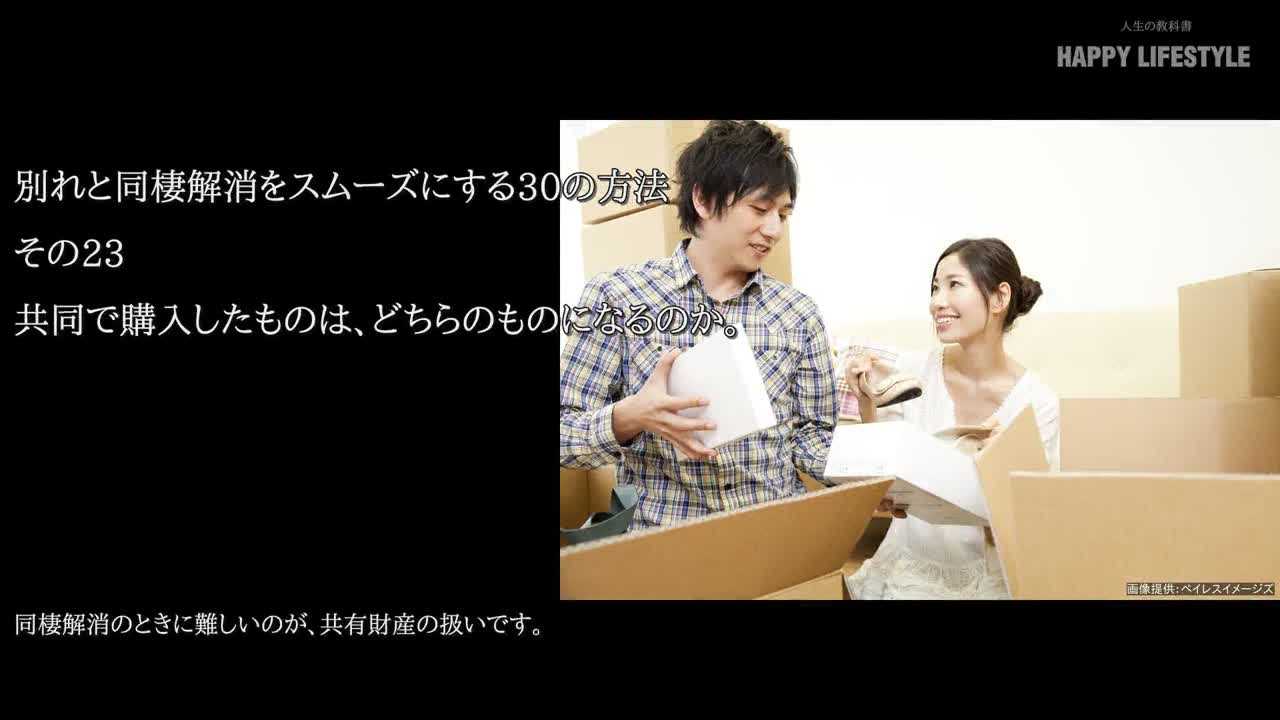 共同で購入したものは どちらのものになるのか 別れと同棲解消をスムーズにする30の方法 Happy Lifestyle