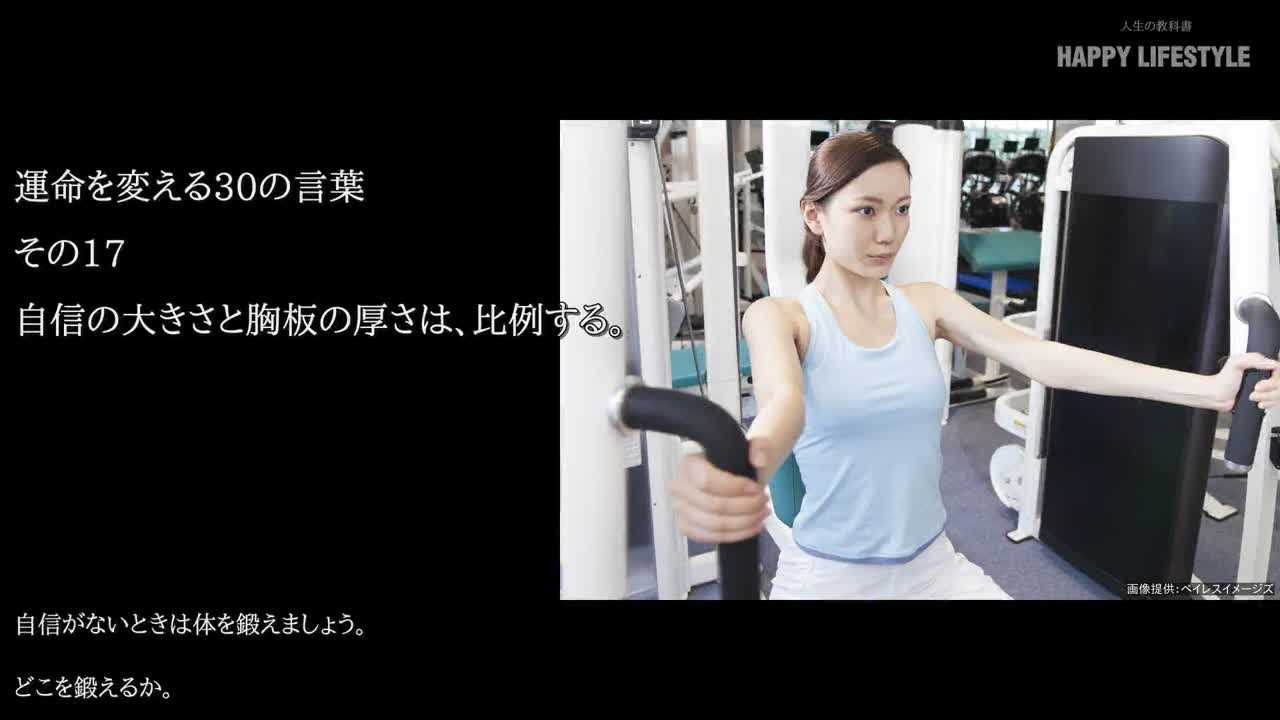 自信の大きさと胸板の厚さは 比例する 運命を変える30の言葉 Happy Lifestyle