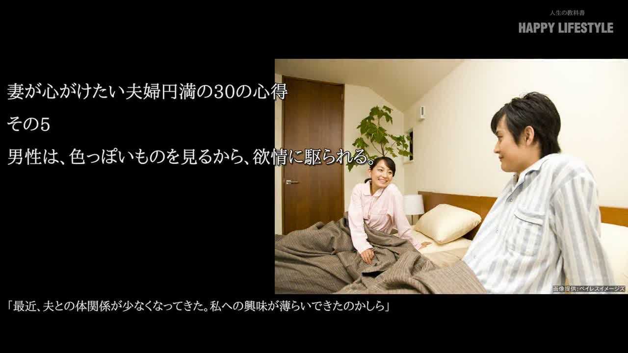 男性は 色っぽいものを見るから 欲情に駆られる 妻が心がけたい夫婦円満の30の心得 Happy Lifestyle