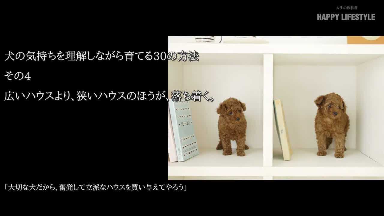 広いハウスより 狭いハウスのほうが 落ち着く 犬の気持ちを理解しながら育てる30の方法 Happy Lifestyle