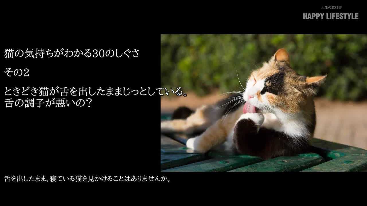 ときどき猫が舌を出したままじっとしている 舌の調子が悪いの 猫の気持ちが分かる30のしぐさ Happy Lifestyle