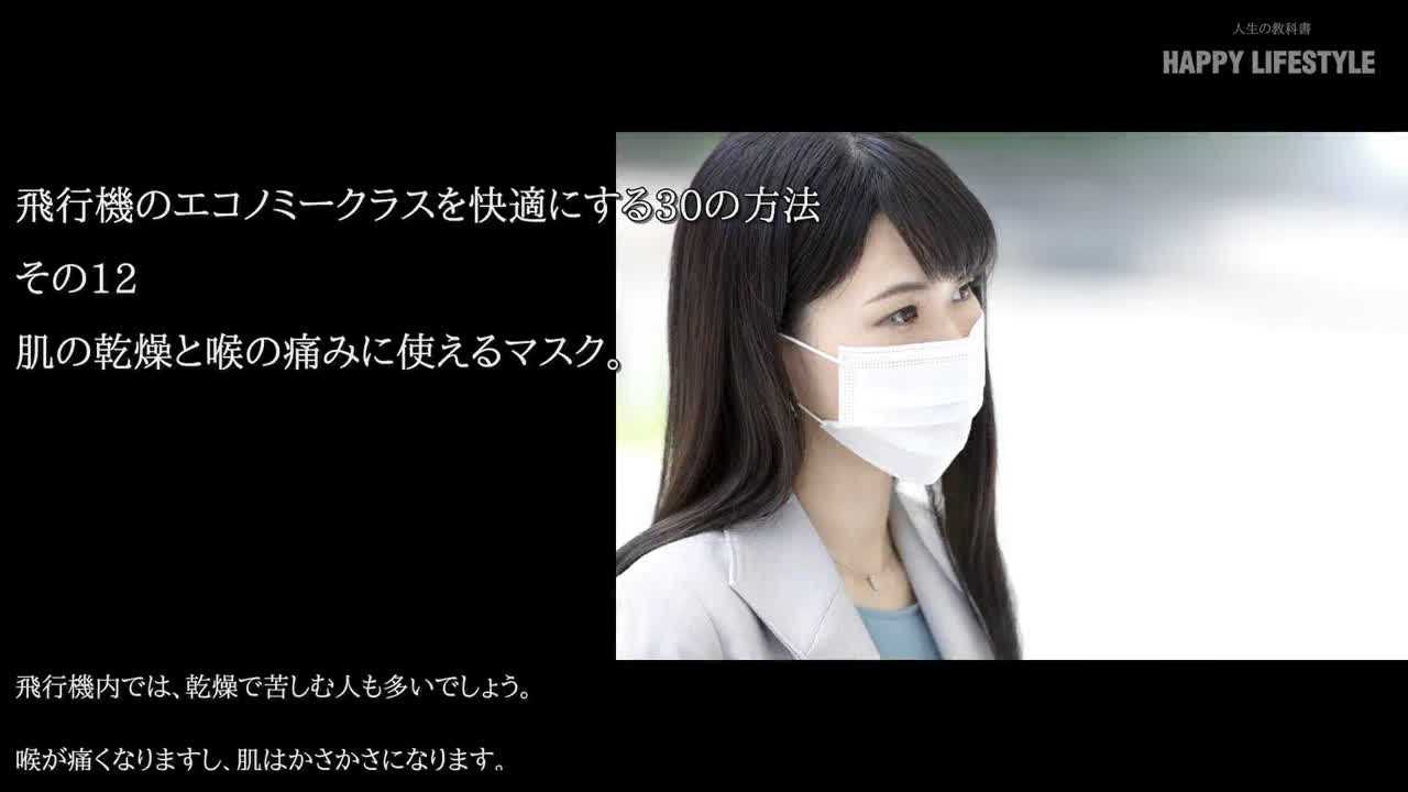 肌の乾燥と喉の痛みに使えるマスク 飛行機のエコノミークラスを快適にする30の方法 Happy Lifestyle